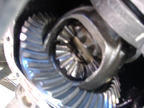 2004 Jeep Wrangler - The internal workings of a vehicle's differential are visible in this close-up shot.