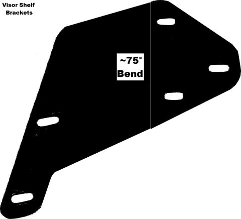 1983 Ford Bronco - Aftermarket Visor Shelf Brackets scanned at 300dpi (click the image to make sure you have the ORIGINAL size before saving) bend L & R