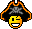 1999 Ford Crown Victoria - A digital illustration of a pirate hat and a winking smiley face.