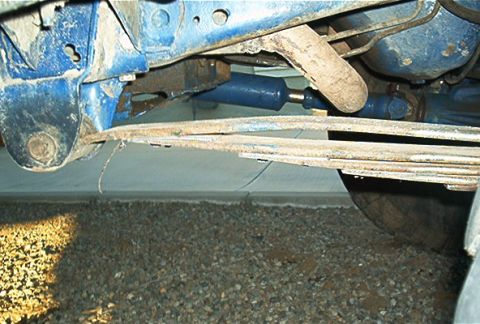 1986 Ford Bronco - I bent a main leaf on this trip. Eric explained to me how to build a support to hold the leafs together so hopefully this is the last time…