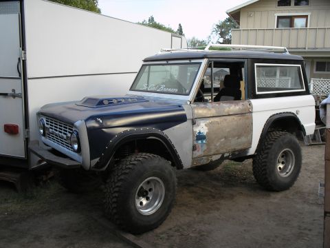 1966 Ford Bronco - This 1966 Ford Bronco shows custom modifications and unfinished bodywork.