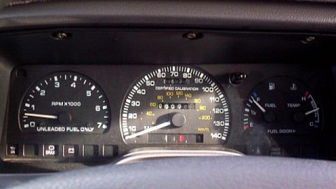 1995 Mercury Sable - Another shot of the cluster at 100k miles.