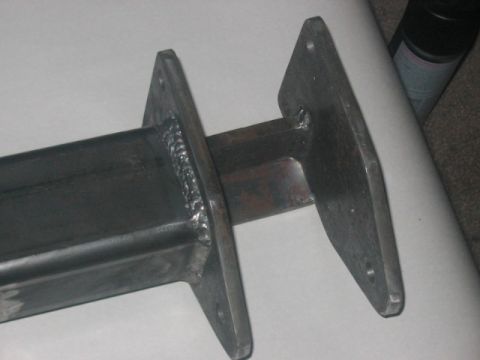 1991 Ford Bronco - Custom steel bracket with welded joints and mounting flanges.