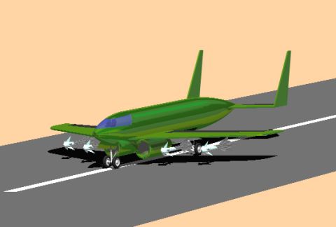 1994 Ford Probe - This is a diagram of a green airplane on a runway, with the Supermotors logo visible.