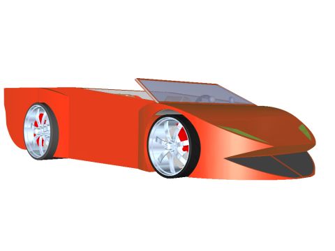 1994 Ford Probe - This is a 3D rendering of a red sports car, not a 1994 Ford Probe.