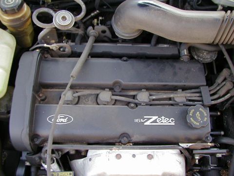 1994 Ford Probe - Close-up view of a Ford 16V Zetec engine, showing the engine cover and various components.