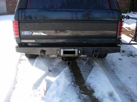 1993 Ford Bronco - Reverse lights mounted, license plate mounted, and tag lights mounted, as well as clevis rings