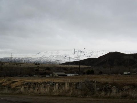 1994 Ford C-350 (Centurion Conversions) - squawbutte from the place. circle is where previous pics were taken.
