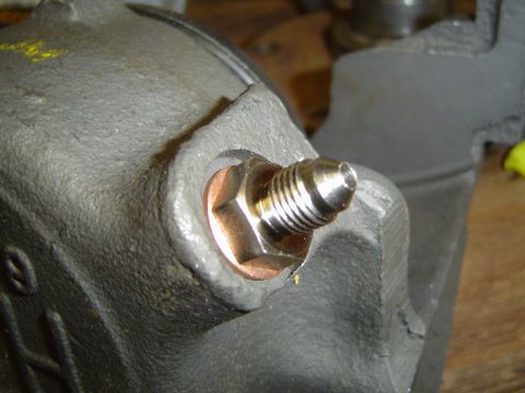 1989 Ford Bronco - 7/16 3AN adapter for Tbird caliper