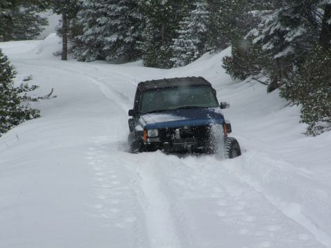 1983 Jeep CJ7 - It got pretty deep, those are 37" tires