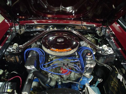 1984 Ford Bronco - The engine bay features a polished air cleaner and valve covers, highlighting the V8 engine's components.