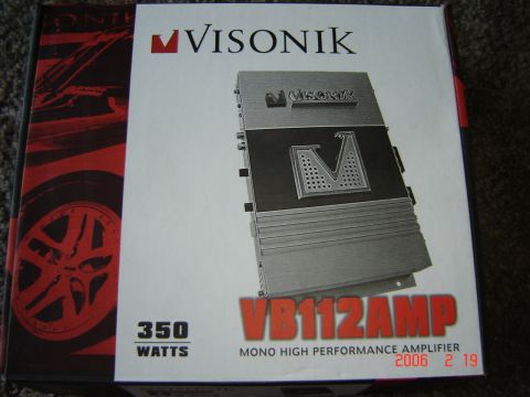 1993 Ford Bronco - The box displays a Visonik amplifier and mentions 350 watts and "mono high performance amplifier".