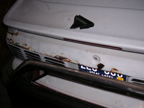 1988 Ford Mustang - Old hatch before installing new one.