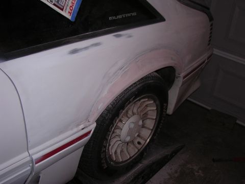 1988 Ford Mustang - Let the body work begin.