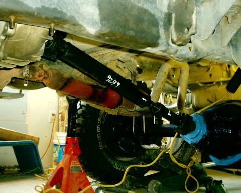 1985 Ford Bronco - Billings Machine and Welding made me this new drive shaft. Stock length, front CV joint, bigger u-joint on rear.