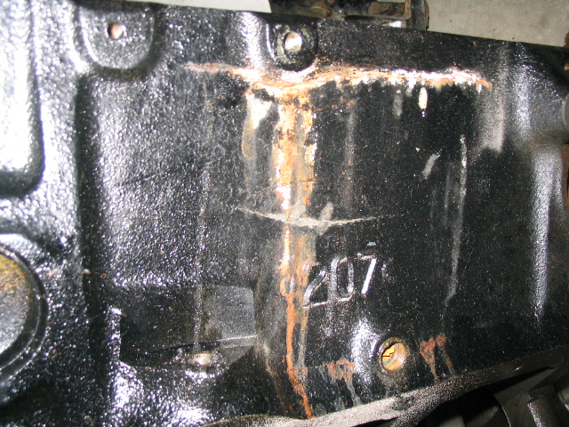 Engine block with "207" casting number