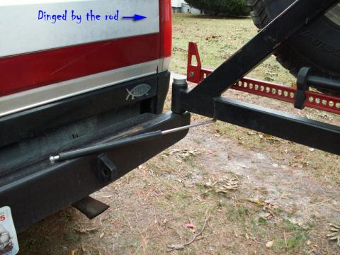 1988 Ford Bronco - I had to install shorter tailgate cables because the trim panel on my tail gate was getting dinged and popping the rod off every time I low…