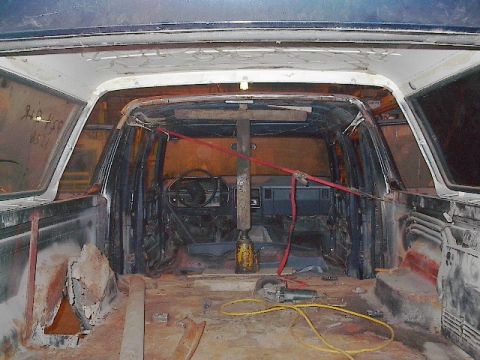 1990 Ford C-350 (Centurion Conversions) - cab was all out of wack centurion may weld it together this way but not me I want it straight