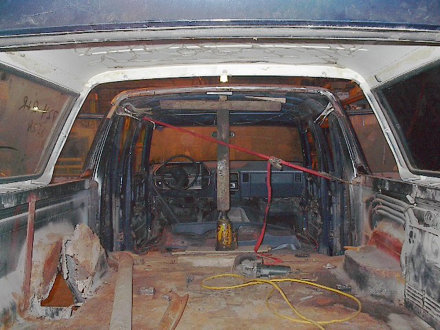 cab was all out of wack centurion may weld it together this way but not me I want it straight