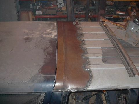 1990 Ford C-350 (Centurion Conversions) - new roof section welded in