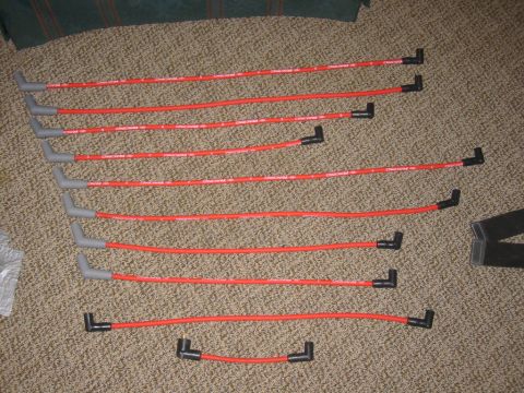 1995 Ford Bronco - Ford Racing 9mm spark plug wires. i got red ones to match my MSD cap and rotor. and my MSD coil. the wires didn't fit as well as the ones t…