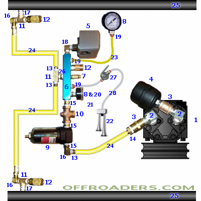 2000 Ford E350 - This diagram illustrates various components of a vehicle's fuel system, including a gauge and pump.