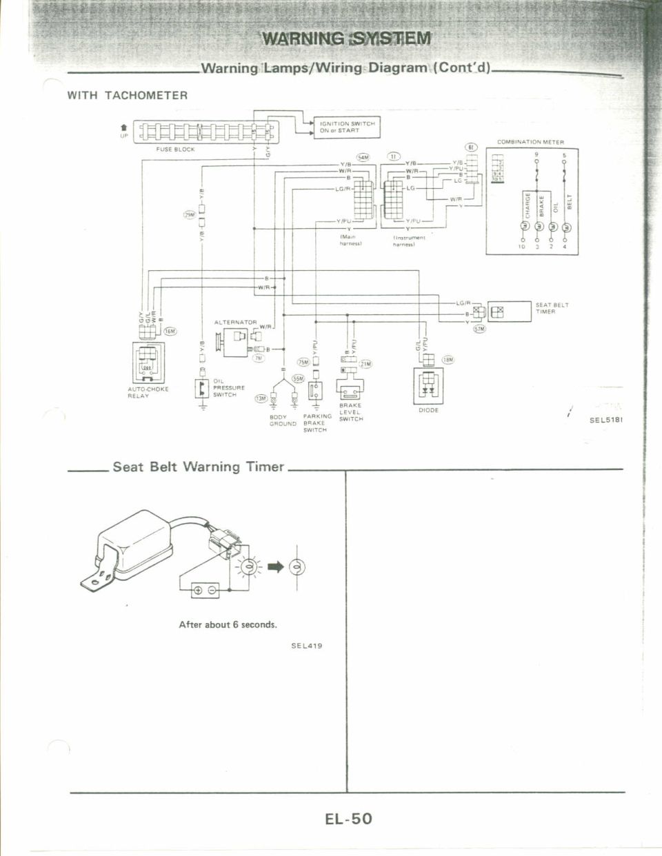 Warning system warning-lamp wiring diagram with fuse block and switches