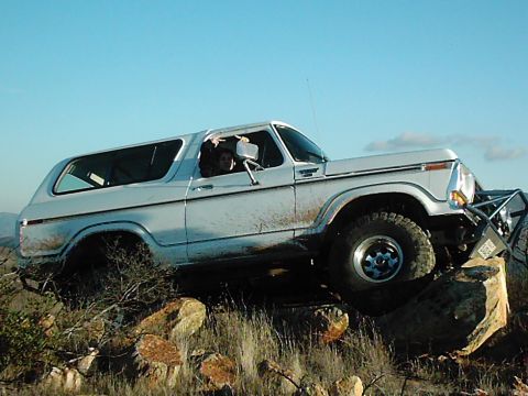 1978 Ford Bronco - This 1978 Ford Bronco is navigating a rocky off-road course.