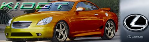 1995 Ford Probe - A Lexus SC coupe is shown with a two-tone paint job and custom wheels.