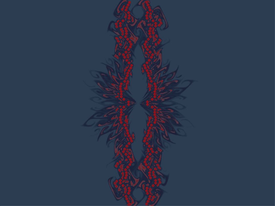 Tribal graphic with red and blue elements on a dark blue background