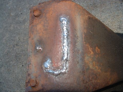 1978 Chevrolet C/K Pickup - Cross member.. welding a J... Test welding.. not too shabby for my beggining self ehhh