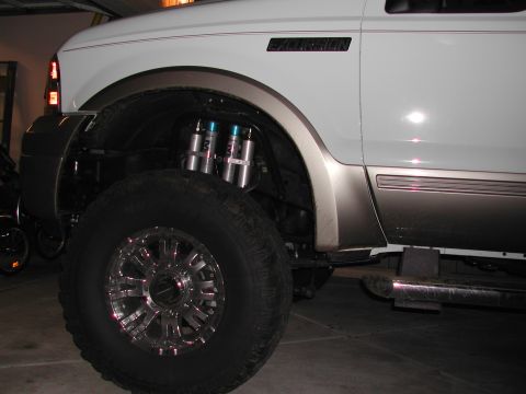 2005 Ford Excursion - Dual Pro Comp MX - 6 Shocks in Front