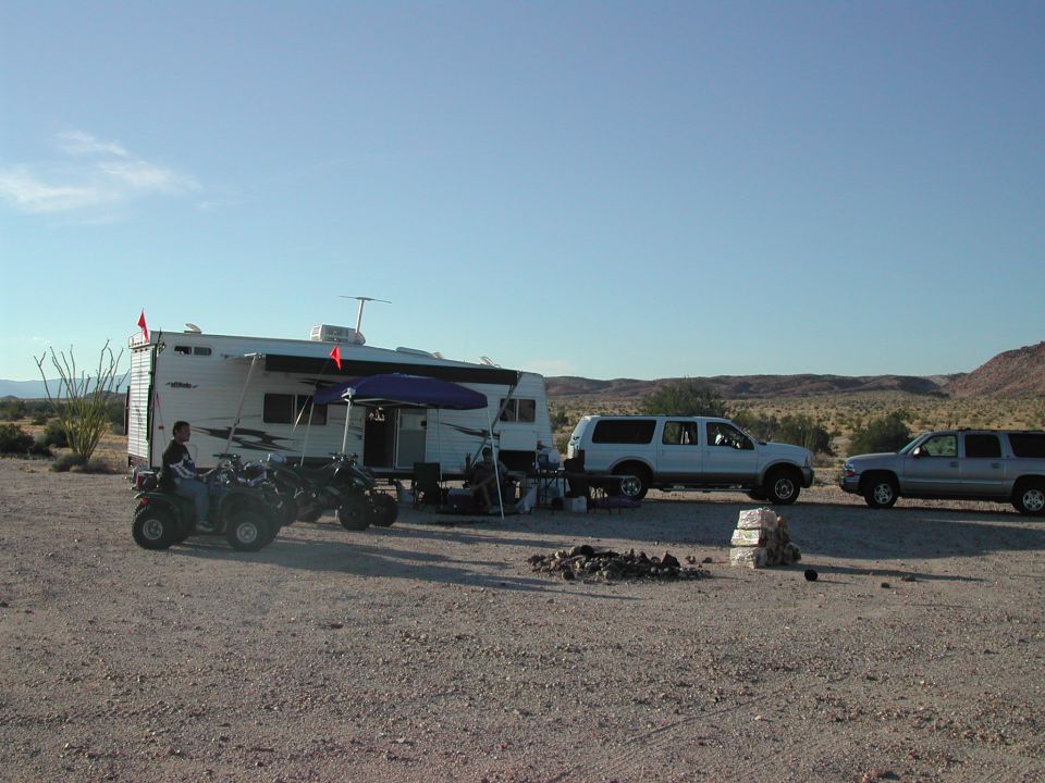 Stock Excursion next to my dad's stock Suburban