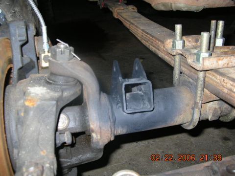 1991 Ford F-150 - Lower mount in place, I had to angle them towards the rear of the truck some to keep the shocks straight up & down
