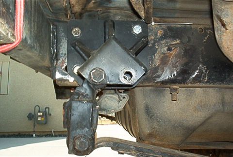 1986 Ford Bronco - The first thing I did was place the rear hanger. I did this so I could better set my shackle angle when positioning the front hanger. I mod…