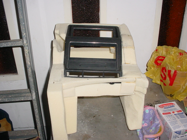 And there it goes...the bezel fitted in the console....