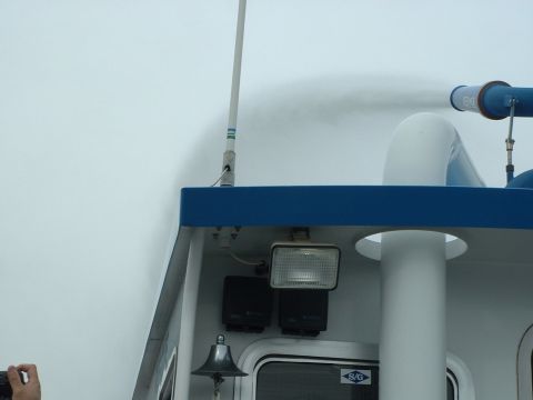 1999 Ford Crown Victoria - A view of a boat's deck, showing various fixtures and equipment.