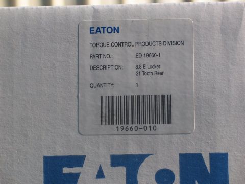 1995 Ford Bronco - Box for Eaton 8.8 E Locker differential part, quantity one.