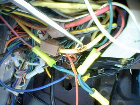1994 Ford Bronco - A complex tangle of wires and connectors, likely part of a vehicle's electrical system.
