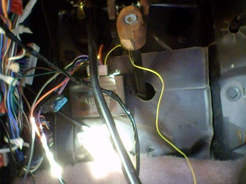 1994 Ford Bronco - A complex wiring harness is visible within the vehicle's interior.