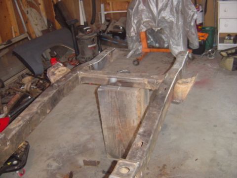 1967 Ford Bronco - Rear coils buckets on frame.