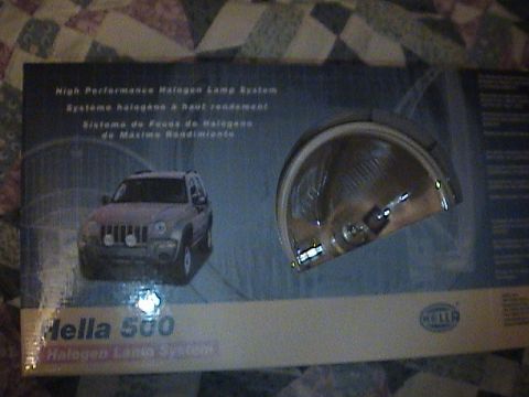 1994 Ford Bronco - Box for Hella 500 Halogen Lamp System, a Jeep Liberty and one lamp.