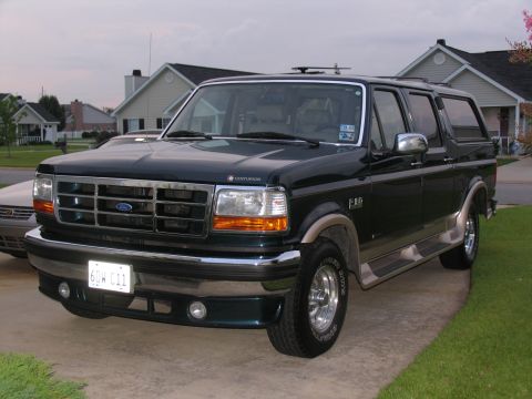 1995 Ford C-150 (Centurion Conversions) - This Ford Bronco Centurion conversion features a distinctive grille and body style, indicating an earlier model year than claimed.