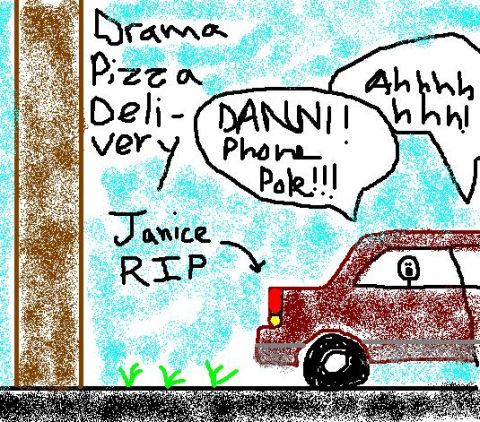 1999 Ford Taurus - This is a cartoon drawing depicting a car with various text elements, including speech bubbles and labels, suggesting a narrative scene of…