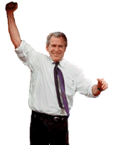 1993 Ford Bronco - A man in business attire raises his arms in a gesture of victory or excitement.