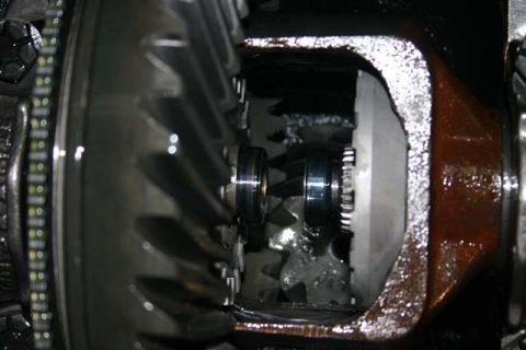 1991 Ford Explorer - Differential gears are visible inside the housing.