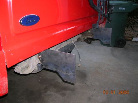 1985 Ford Bronco - rr brackets fabricated and temporary mounted.