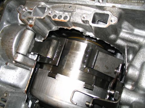 1984 Ford Bronco - Close-up view of a transmission torque converter, showing internal mechanical parts.