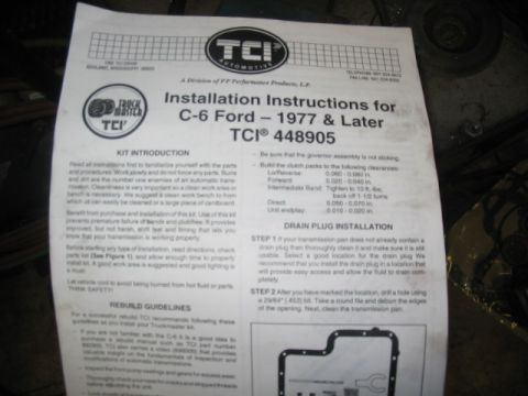 1984 Ford Bronco - Document details installation for C-6 Ford transmissions from 1977 and later.
