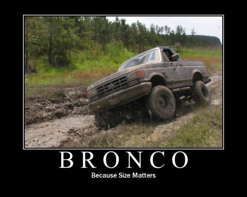 1988 Ford Bronco - This 1987 Ford Bronco navigates a muddy off-road trail, demonstrating its capability.